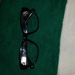 BEBE Must Have  BB5095 (001)Jet 135 Reading Glasses Black rhinestones detail